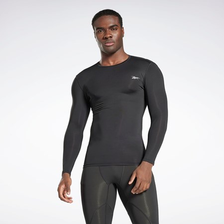 Reebok Workout Ready Compression Long Sleeve Shirt Čierne | JQTBR1023