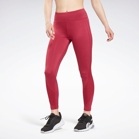 Reebok Workout Ready Mesh Leggings Punch Berry | KBAHU4560