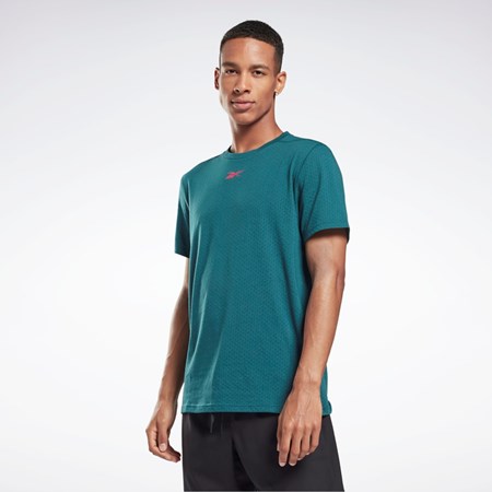 Reebok Workout Ready Mesh T-Shirt Midnight Pine | FSYAB3259