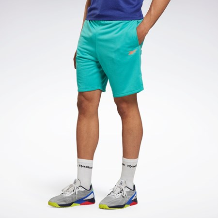 Reebok Workout Ready Mélange Shorts Semi Classic Teal | KBYPL9273