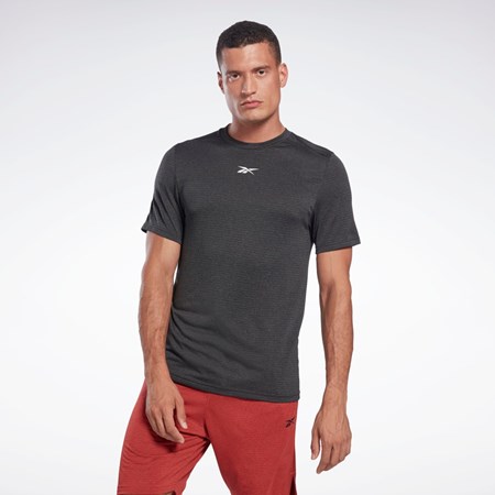 Reebok Workout Ready Mélange T-Shirt Čierne | FEQPD5296