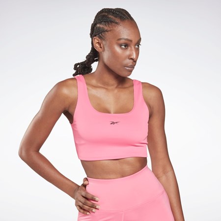 Reebok Workout Ready Rib Bralette Ruzove | ICHQD1924