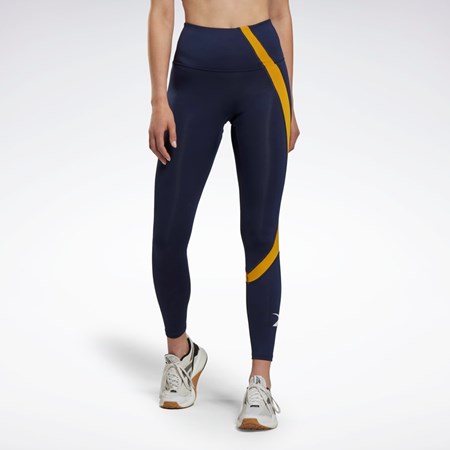 Reebok Workout Ready Vector Leggings Námornícka Modrá | EGQJB5109